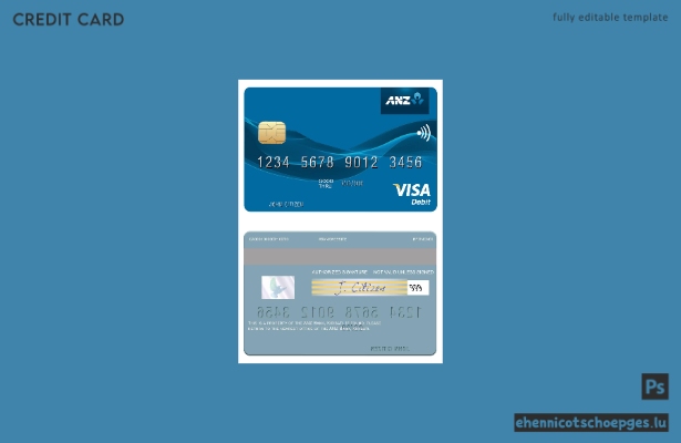 Kiribati ANZ Bank Visa Debitkarte – Beispielvorschau